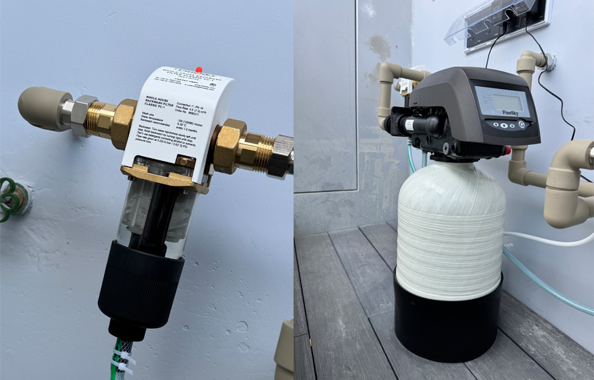 深圳南山太子灣安裝前置過濾器_中央凈水機(jī)_中央軟水機(jī)案例